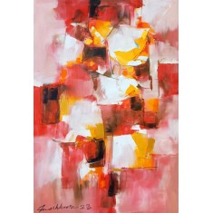 Mashkoor Raza, 24 x 36 Inch, Oil on Canvas, Abstract Painting, AC-MR-715